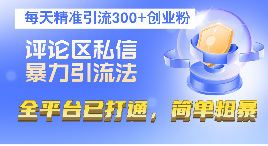 (12714期)评论区私信暴力引流法,每天精准引流300+创业粉,全平台已打通,简单粗暴