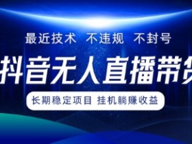 最新技术无人直播带货,不违规不封号,操作简单,小白轻松上手,可批量放大