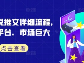 蛋花小说推文详细流程,全新平台,市场巨大