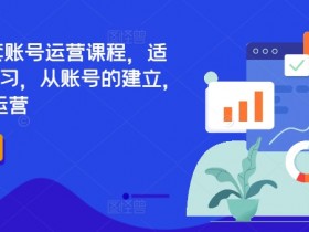 TikTok全套账号运营课程,适合0基础学习,从账号的建立,到账号的运营