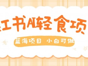 用AI在小红书做轻食账号,蓝海项目好上手,单号日入5张
