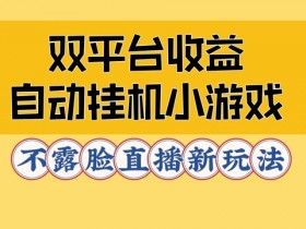 双平台收益自动挂JI小小游戏,不露脸直播新玩法