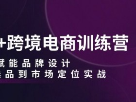 AI+跨境电商训练营:AI赋能品牌设计,从选品到市场定位实战