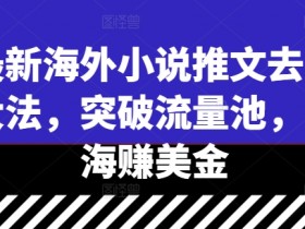 最新海外小说推文去重大法,突破流量池,出海赚美金