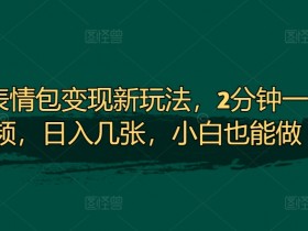 快手表情包变现新玩法,2分钟一个视频,日入几张,小白也能做