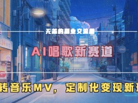AI唱歌新赛道,玩转音乐mv,定制化变现新玩法