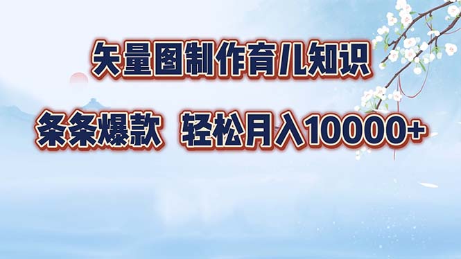 (12902期)矢量图制作育儿常识,一条条爆品,月入10000