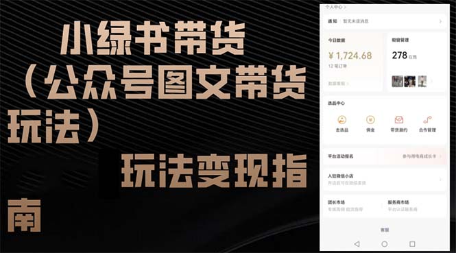 (12903期)小绿书卖货(公众号图文卖货游戏玩法)游戏玩法转现手册