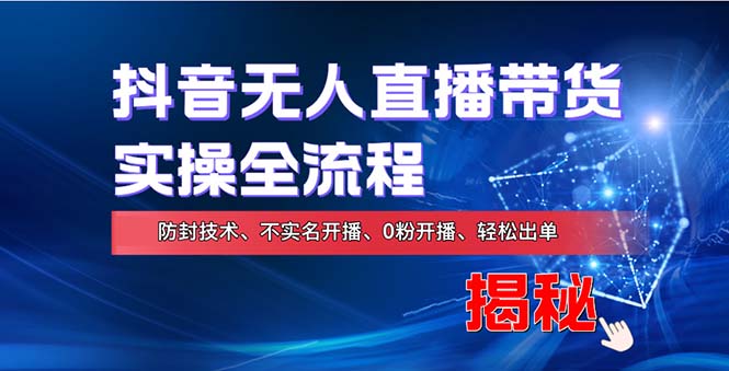 (13001期)在线赚钱有效途径:如何用抖音无人直播实现财富自由,整套实际操作步骤,含…