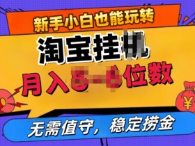 淘宝无人直播挂JI,无需值守,稳定捞金