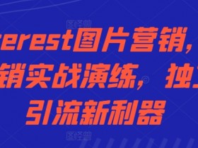 Pinterest图片营销,社交营销实战演练,独立站引流新利器