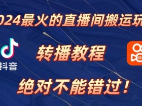 2024年最火的直播间搬运玩法,详细教程,绝对不能错过!