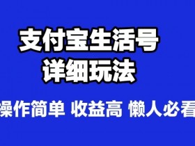 支付宝分成计划，最新玩法，利用人物传记视频，赚分成计划收益，操作简单