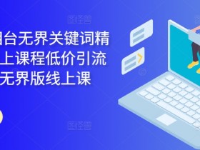 2024万相台无界关键词精准人群线上课程低价引流 ,万象台无界版线上课