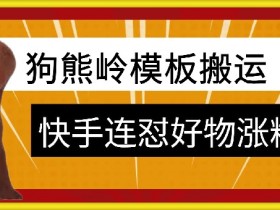 狗熊岭快手连怼技术,好物,涨粉都可以连怼