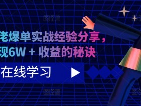 短剧大佬爆单实战经验分享,快速实现6W + 收益的秘诀