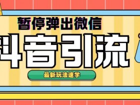 最新抖音暂停弹出微信弹出名片引流玩法(揭秘)