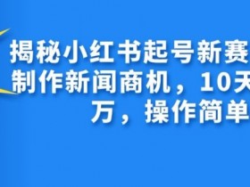 揭秘小红书起号新赛道,AI制作新闻商机,10天涨粉1万,操作简单