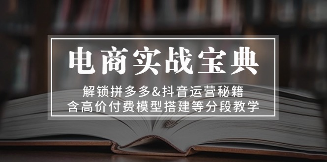 (13195期)电商实战宝典 解锁拼多多&抖音运营秘籍 含高价付费模型搭建等分段教学