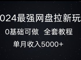 2024最强网盘拉新玩法,0基础可做,单月收入5000+
