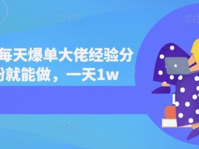 短剧连续每天爆单大佬经验分享,0粉就能做,一天1w
