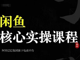 2024闲鱼核心实操课程，从养号、选品、发布、销售，教你做一个出单的闲鱼号
