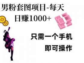 男粉私域项目,每天日入1k,只需要用一个手机即可操作【揭秘】