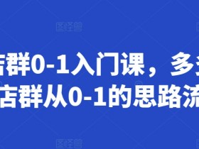 多多店群0-1入门课,多多自然流店群从0-1的思路流程