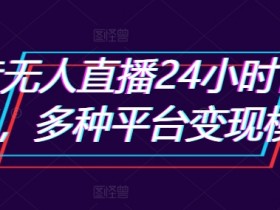 抖音无人直播24小时日入6张,多种平台变现模式