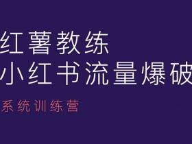 红薯教练-小红书内容运营课,小红书运营学习终点站