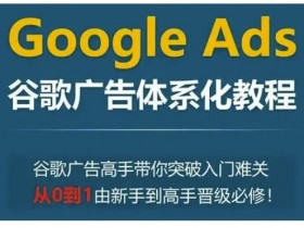 Google Ads谷歌广告体系化教程,谷歌广告高手带你突破入门难关,从0到1由新手到高手晋级必修