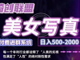 美女写真项目,低成本创业的机会,操作简单,只需要搬运,日入500+(更新)