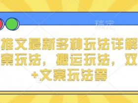 小说推文最新多种玩法详解,实况文案玩法,搬运玩法,双图片+文案玩法等