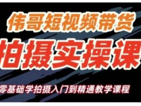 短视频带货拍摄实操课,零基础学拍摄入门到精通教学