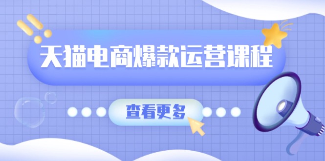 (13910期)天猫电商爆款运营课程,爆款卖点提炼与流量实操,多套模型全面学习