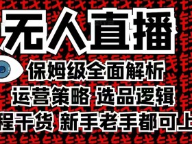 2025无人直播这么做就对了,保姆级全面解析,全程干货,新手老手都可上手