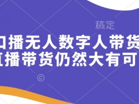 快手口播无人数字人带货,快手直播带货仍然大有可为!