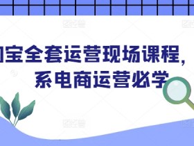 淘宝全套运营现场课程,淘系电商运营必学