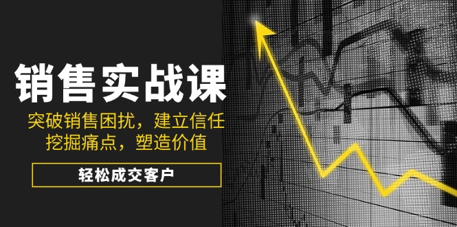 (14297期)市场销售实战演练课,提升市场销售困惑,拉近关系,发掘困扰,塑造价值,轻轻松松成交客户