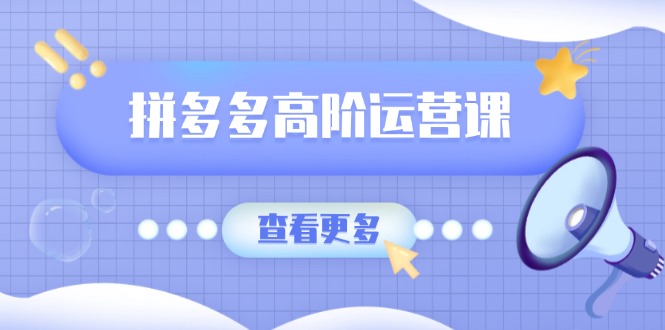 (14327期)拼多多平台高级运营课:完美群爆品游戏玩法,轻付钱无穷拷贝,打造出品类爆品之途