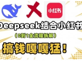 deepseek+小红书打造流量生产线实操课,0到1全流程拆解,搞钱嘎嘎猛