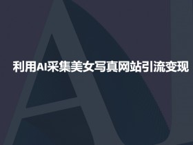 利用AI采集美女写真网站引流变现,引流嘎嘎的