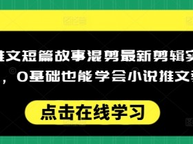 小说推文短篇故事混剪最新剪辑实操全流程,0基础也能学会小说推文教程,肯干多发日入多张