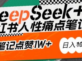 AI赋能小红书爆款秘籍:用DeepSeek轻松抓人性痛点,小白也能写出点赞破万的吸金笔记,日入多张