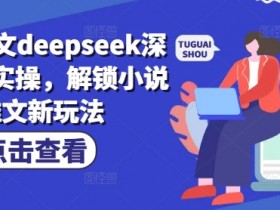 小说推文deepseek深度改文实操,解锁小说推文新玩法