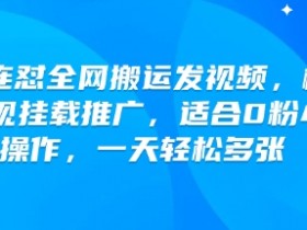 快手连怼全网搬运发视频,橙星推影视挂载推广,适合0粉小白操作,一天轻松多张