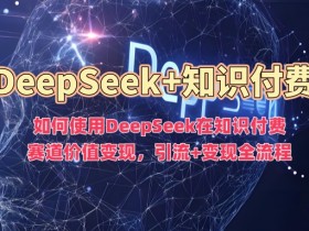如何使用DeepSeek在知识付费赛道价值变现,引流+变现全流程