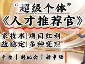 3亿失业潮催生新暴富行业,取代知识付费的新风口,零基础做人才推荐官,一部手机日入多张