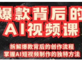 爆款背后的AI视频课,利用国产免费AI工具进行创意视频制作
