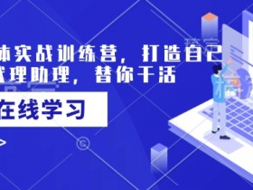 AI智能体实战训练营,打造自己专属的代理助理,替你干活